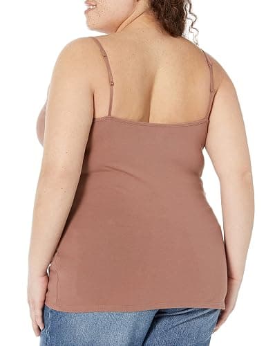 Amazon Essentials Women's Slim-Fit Knit V-Neck Layering Cami (Available in Plus Size), Pack of 4 thumbnail 8