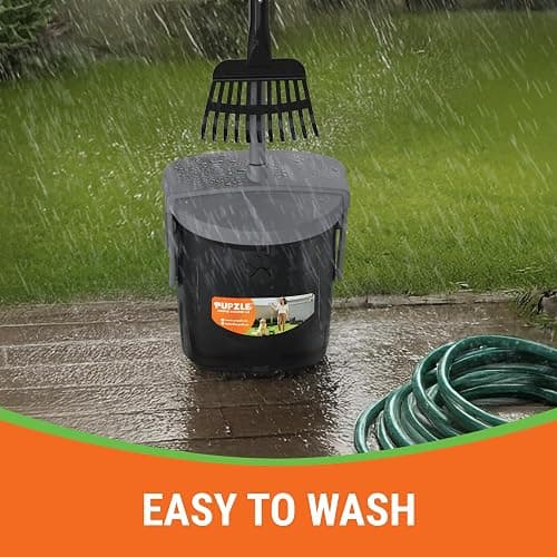 Pupzle Dog Pooper Scooper with Bag Attachment, 40" Long Handle Pooper Scooper for Large Dogs, Dog Poop Scoop for Yard, Large Capacity Swivel Bin and Rake, Lavender Scented Bags (Grey) - Grey thumbnail 7