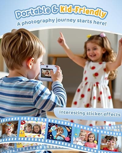 Instant Camera, Front Rear Dual Selfie Kids Camera with 1080P Videos, Holiday Birthday Gifts for Kids Age 3-12, Toddler Portable Travel Print Digital Camera Toy for 4 5 6 7 8 9 Year Boys Girls thumbnail 9