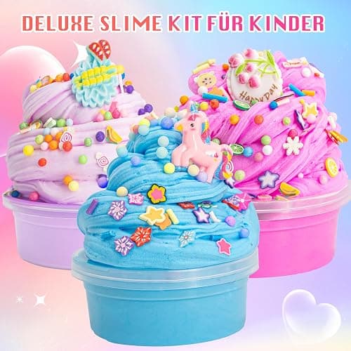 Schleim Kinder, 15 Pack Slime Set, Mädchen Geschenke 8 Jahren, DIY Butter Slime, Glitter, Charms, Fruit Slices Basteln Mädchen, Kleinkinder im Alter von 6-12 Jahren, Kleine Geschenke für Kinder thumbnail 7