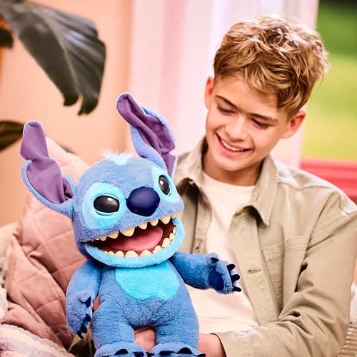 Wow! Stuff Disney Stitch Puppetronic by RealFX | Looks, Feels & Sounds Real! | Disney's Lilo & Stitch | Over 100 Action & Sounds | 18" High | Ages 6+ thumbnail 9