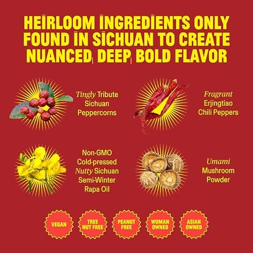 FLYBYJING Chili Crisp Bundle: Four Premium Chili Sauces Good on Noodles, Proteins, Veggies & Everything - Spicy, Savory, Crunchy Vegan Hot Sauces, Great Gift for Foodies 6oz (Pack of 4) thumbnail 7