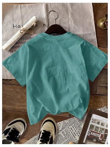 RoseSeek Women's Graphic Letter Tee Crew Neck Drop Shoulder Trendy Summer T Shirt Short Sleeve Vintage Car Print Top thumbnail 2