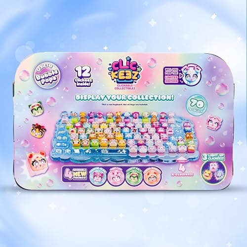 Clickeez Series 3 Keyboard Mega Pack | Includes a Keyboard Collectors Case & 12 Bubble Pops-Themed (Including 3 Light-UP) Clickeez | Clickable Collectibles | Ages 6+ thumbnail 10