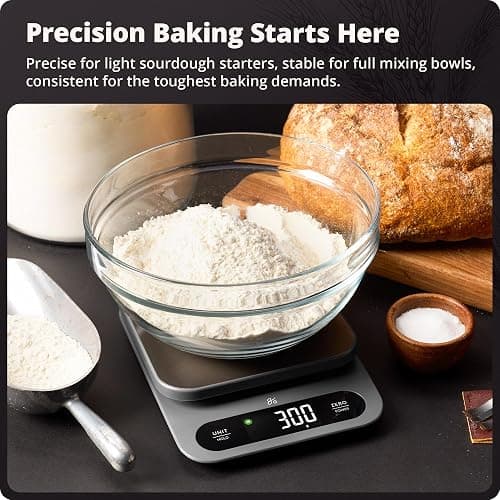 Greater Goods Digital Food Scale for Kitchen & Baking, 10kg/22lb High-Capacity Weight Scale with 1g Precision, Stainless Steel Platform, Hi-Def LCD, Ideal for Bread, Sourdough & Bulk Cooking thumbnail 4