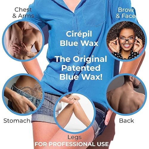 Cirepil - Blue - 400g / 14.11 oz Hard Wax Beads Bag - Face & Body Wax, Unscented & No Strip Needed - Perfect for Sensitive Skin & Brazilian Waxing - Fluid Gel Texture, Easy Hair-Removal thumbnail 3