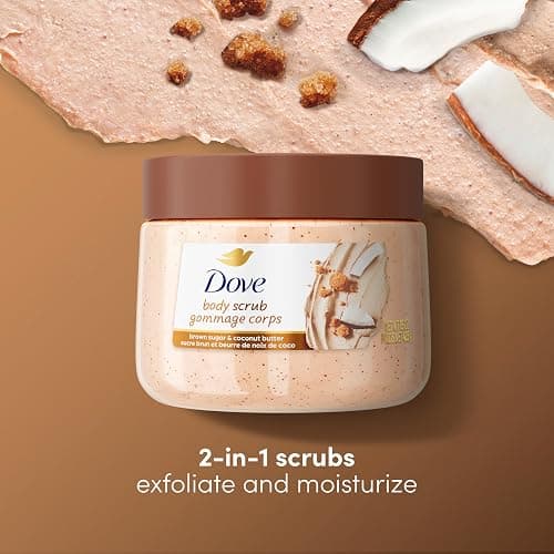 Dove Brown Sugar and Coconut Butter Body Scrub Exfoliates and Deeply Nourishes for Smooth, Radiant Skin 15 oz thumbnail 3