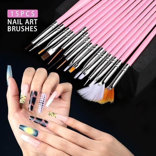 Teenitor 4 Boxes Nail Charms and Gems Set, Nail Rhinestones Nail Kit with Nail Art Brushes Nail Stand, Nail Gems Nail Design Tools with 15pcs Nail Stickers, Gold Nail Pearls for Women Nail Decorations thumbnail 2