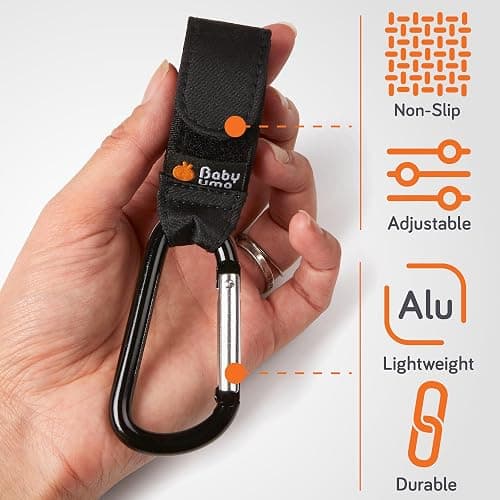 Baby Uma Buggy Clips - 2022 Double-Platinum Winning Pram Clips, Universal Pram Accessories, 5 kg Weight Capacity & Non-Slip, Baby Travel Essentials thumbnail 3