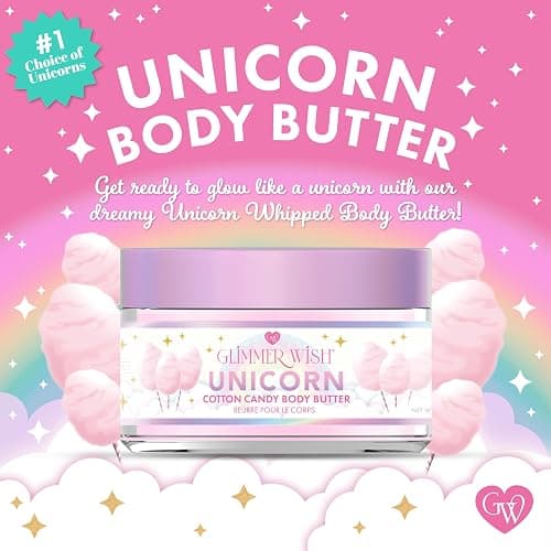 Glimmer Wish Whipped Body Butter for Women with Dry Skin – Shea & Coconut Moisturizer, Nourishing Body Cream for Women, Hydrating Lotion for Smooth, Soft Skin (Unicorn Cotton Candy) thumbnail 3