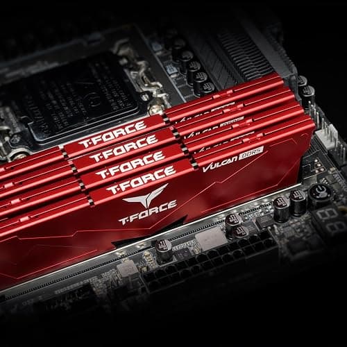 TEAMGROUP T-Force Vulcan DDR5 32GB (2x16GB) 6000MHz (PC5-48000) CL38 Intel XMP 3.0 & AMD Expo Compatible Desktop Memory Module Ram Red FLRD532G6000HC38JDC01 thumbnail 6