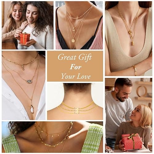 Bonison Necklace Layering Clasp - 18K Gold Plated Multiple Necklace Clasp Set, Magnetic Chain Separator & Extender for Women, Practical Mother's Day Jewelry Gifts for Mom thumbnail 6