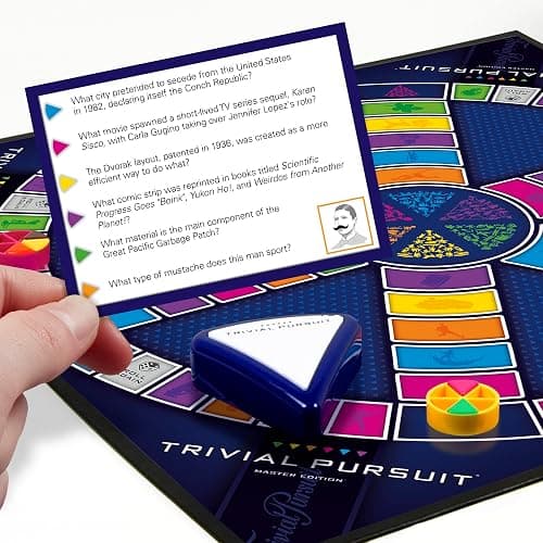 Hasbro Gaming Trivial Pursuit Master Edition Trivia Game, Board Games for Adults and Teens, Includes Electronic Timer, Trivia Games for 2 to 6 Players, Ages 16 and Up (Amazon Exclusive) thumbnail 4