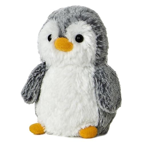 Aurora® Playful Pompom Penguin™ Mini Stuffed Animal - Vibrant Companions for Warm Cuddles - Perfect for Adults, Kids, and Birthdays - Gray 6 Inches thumbnail 3