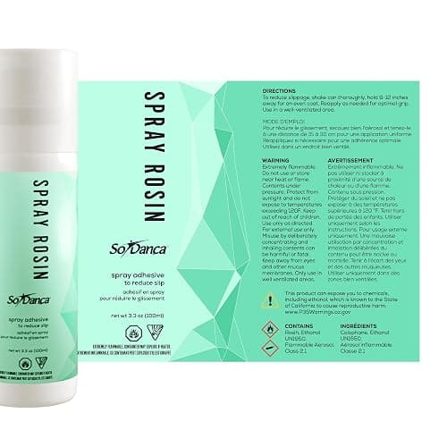 So Danca - Spray Rosin AC34 3.3 oz | Instant Grip Enhancer for Dance Shoes in General, Soles, Pointe Ribbons or Anything Else – Portable Bottle Keeps You Grounded - Slip no More! thumbnail 4