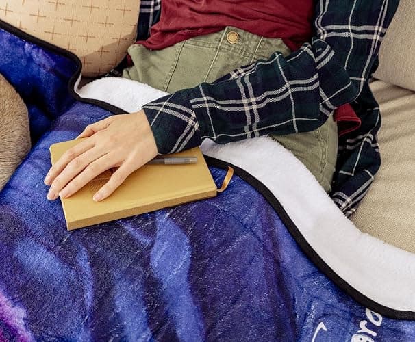 Coraline Jones Oversized Plush Throw Blanket | Cozy Sherpa Cover for Sofa, Bed | Super Soft Fleece Blanket | Official Laika Movie Collectible | 45 x 60 Inches thumbnail 7