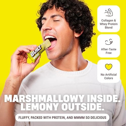 BUILT Bar Puff Protein Bars - Lemon Meringue Pie - 16g Protein Snack Bars with Collagen - Calorie Conscious & Gluten Free - 12 Count thumbnail 5