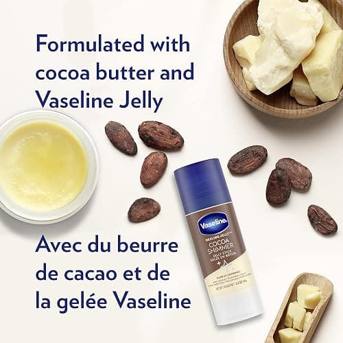 Vaseline Intensive Care Cocoa Radiant Lotion, 20.3 oz Bundled with Moisturizing Healing Jelly Butter, 7.5 and Shimmer Stick, 1.4 oz, Moisturized Skin Light Butter Scent thumbnail 8