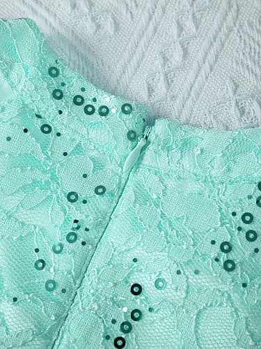 CHICTRY Girls Junior Halter Lace Bodice with Chiffon Overlay Prom Bridesmaid Wedding Gown Maxi Romper Dress thumbnail 5