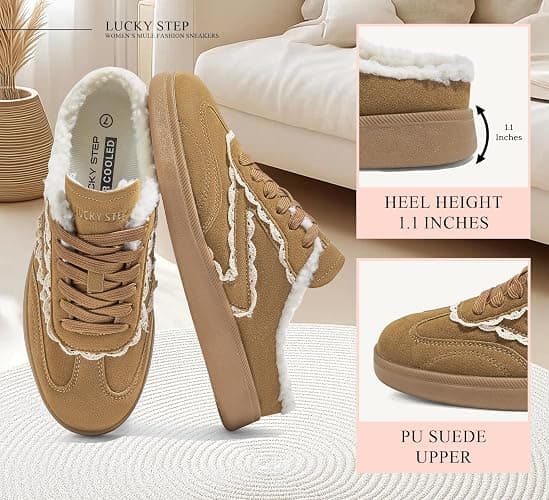 LUCKY STEP Women’s Mule Fashion Sneakers Slip On Backless Walking Shoes Winter Retro Comfy Casual Sneaker thumbnail 4