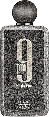 Afnan 9 PM Night Out Unisex Extrait de Parfum, 3.4 Fl. Oz - Image 1