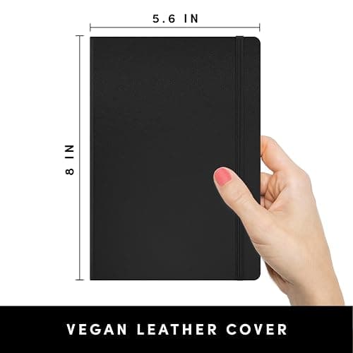 PAPERAGE Blank Journal Notebook, (Black), 160 Pages, Medium 5.6 in x 8 in - 100 GSM Thick Paper – Hardcover Journaling Notebook for Work, School, Note Taking or Sketching thumbnail 2