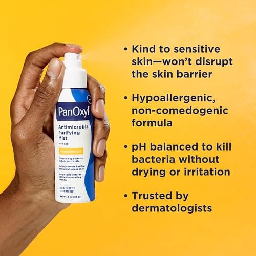 PanOxyl Antimicrobial Purifying Mist, Hypochlorous Acid, For Face, 3 oz | Kills Bacteria, Dermatologist Tested, Purify Skin, Calm Redness, pH Balanced, Hypoallergenic, Non-Irritating, Non-Comedogenic thumbnail 6
