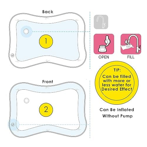 Splashin'kids Inflatable Tummy time Premium Water mat Infants and Toddlers is The Perfect Fun time Play Activity Center Your Baby's Stimulation Growth thumbnail 6