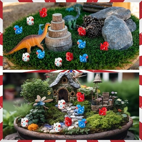 Wesiti 100 Pcs Patriotic Mini Ducks Independence Day Duck Figurines 4th of July Decor Memorial Day Mini Resin Ducks for Fourth of July Party Supplies thumbnail 7