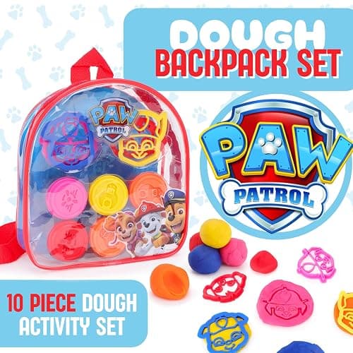 Toyland® Paw Patrol Kids Dough Backpack Set – 5 Tubs of Dough & 4 Cutters Included - Paw Patrol Toys thumbnail 3