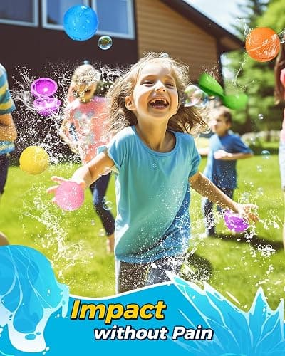 SOPPYCID Reusable Water Bomb balloons, Summer Toy Water Toy for Boys and Girls, Pool Beach Toys for Kids ages 3-12, Outdoor Activities Water Games Toys Self Sealing Water Splash Ball for Fun(16Pack) - 16Pack thumbnail 2
