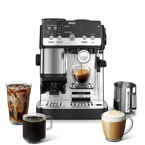 Ninja Luxe Café Mini, Espresso Machine & Drip Coffee, Stainless, ES301 | Built-in Burr Grinder, Precision Scale & Manual Steam Wand, Lattes, Cappuccinos & More - Image 1