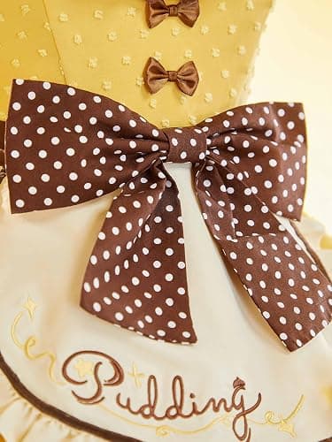 miccostumes Women's Cute Polka Dot Print Dress with Apron & Hat thumbnail 5