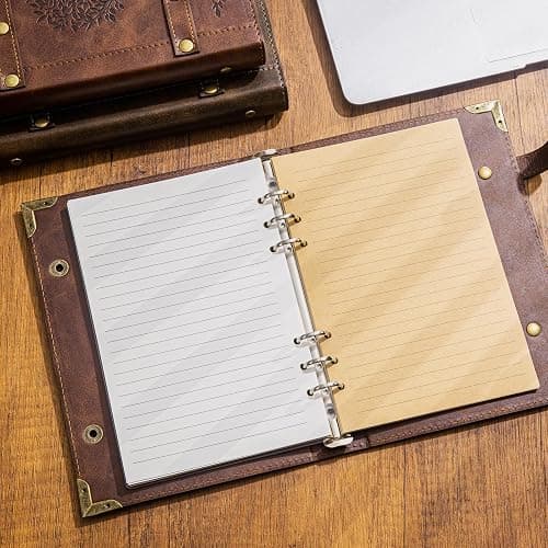 DUROTAN DND Notebook Dragon Journal for Dungeons And Dragons/D&D Accessory Gifts refillable Leather 400 Pages A5 personalized Notepad for Men and Women(1-Khaki-Dragon) thumbnail 8