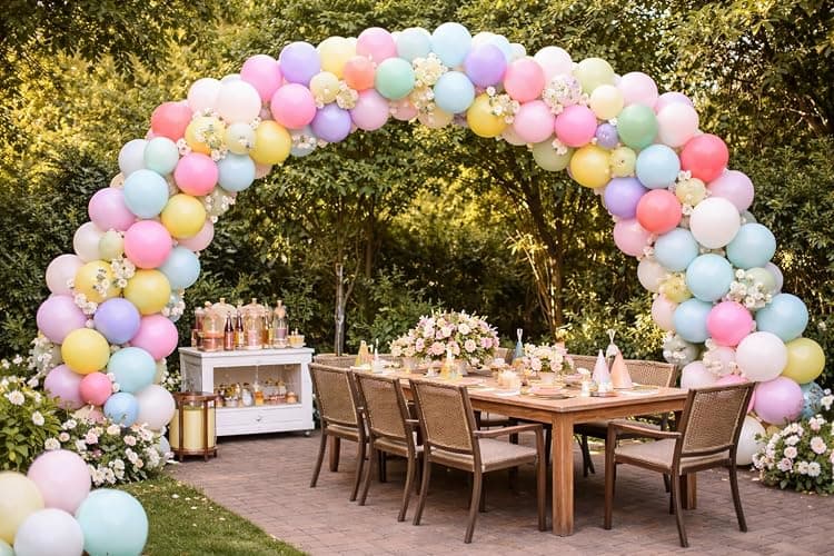 Pastel Balloon Garland Kit 120 Pack – Macaron Pastel Balloons with Strip, Glue Dots & Ribbon, DIY Balloon Arch Kit for Birthday, Baby Shower, Wedding & Party Decorations, 10 Inch Latex Balloons thumbnail 9