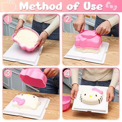 Cat Cake Pan 6 Inch Silicone Cake Mold,Fondant Cake Mold,Birthday Decoration,Candy Chocolate Cupcake Topper Decorating And Diy Baking Tools(Pink) thumbnail 5