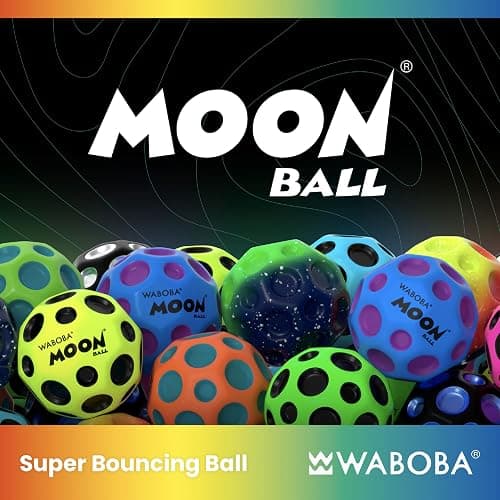 Waboba Gradient Moon Ball 2 Pack - Super Bouncy Wall Balls for Kids and Teens - Outdoor Sports Toy Gift - Rainbow & Undersea thumbnail 2