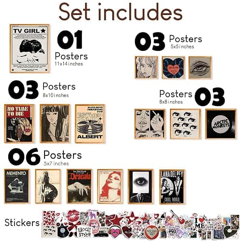 Downtown Girl Room Decor Y2K Posters for Bedroom,Retro Coquette Wall Decor,Trendy TV Girl Posters Y2K Wall Art,Rockstar Vintage Wall Art Prints 2000s Coquette Wall Collage Kit for Teen Girls Dorm,Unframed thumbnail 4