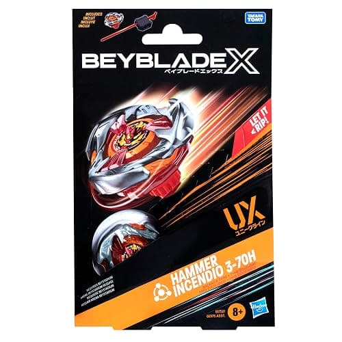 Beyblade X, Starter Pack Hammer Incendio 3-70H UX with Spinning Top and Launcher thumbnail 4