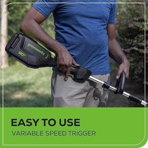 Greenworks 80V All-Terrain Brushless Edger, 8" Steel Blade, 2.25" Pro Depth & Tool-Free Adjust, 27cc Gas Power Equivalent, Battery and Charger Not Included thumbnail 7