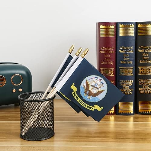 Lebei Military Flag Small Mini Army Armed Forces All Military Branches Handheld Stick Flags for Veterans Day Memorial Day 4th of july decorations,4x6 Inch 20 Pack thumbnail 6