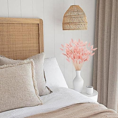 Uieke 17’’ Natural Bunny Tails Dried Flowers, 120 Pcs Dried Lagurus Ovatus, Dried Pink Pampas Grass Decor for Farmhouse Flower Arrangements Wedding Home Boho Party Decorations thumbnail 7
