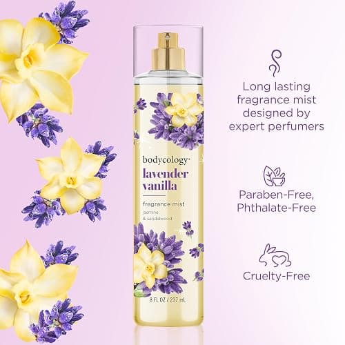 Bodycology Long-Lasting Fragrance Body Mist, Lavender Vanilla, 8 fl oz thumbnail 4