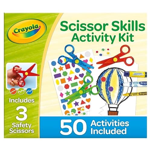 Crayola Toddler Scissor Skills Activity Kit (3ct), Safety Scissors and Craft Supplies, Toddler Crafts, Gift for Kids, Ages 3+ thumbnail 7
