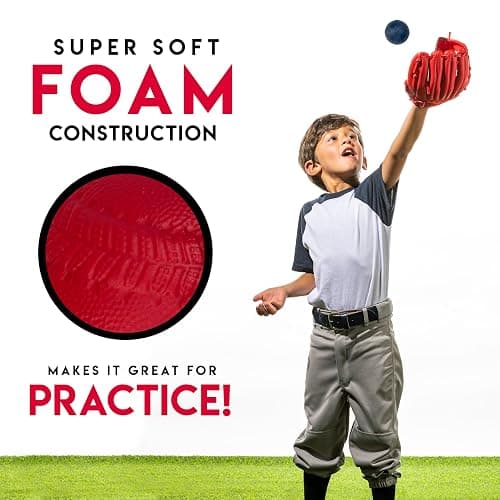 Franklin Sports Foam Baseballs - Soft Foam Practice Baseballs for Kids - Perfect for Hitting and Indoor or Outdoor Play - 3 Pack - Official MLB Licensed Product thumbnail 4