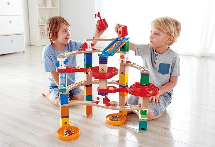 Hape Wooden Quadrilla Super Spirals Marble Run STEM Toy for Kids 4+ Years thumbnail 2
