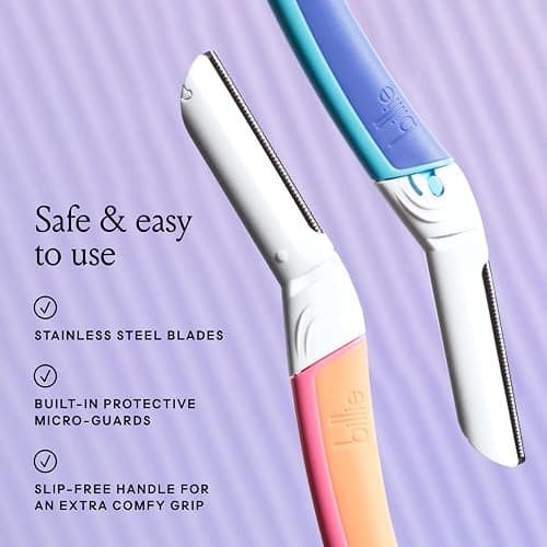 Billie - Dermaplane Starter Kit - Reusable Handle + 3 Refill Blades - Remove Facial Hair + Perfectly Shape Brows - Dermatologist-Approved - Malibu thumbnail 4