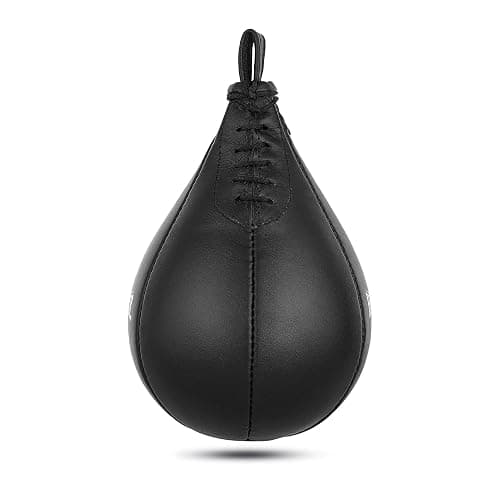Hunter Leather Speed Bag with Hanging Swivel - Boxing Training Bag for Speed & Accuracy thumbnail 5