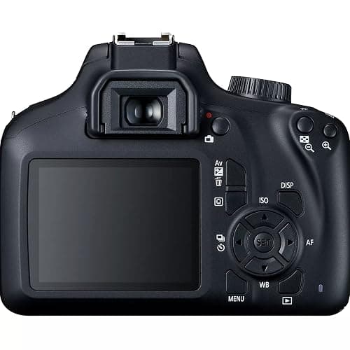 Canon EOS 4000D / Rebel T100 DSLR Camera w/EF-S 18-55mm F/3.5-5.6 Zoom Lens + 64GB Memory, Filters,Case, Tripod, Flash, and More (34pc Bundle) (Renewed) thumbnail 4