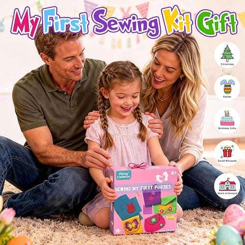 IROLEHOME Sew Your Own Purses 6 Pcs Sewing Kit for Kids Sewing Bag for Beginners, Birthday Gifts for Girls Boys thumbnail 8